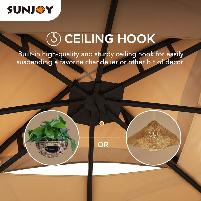 Sunjoy Moorehead 13 Ft. W x 11 Ft. D Steel Patio Gazebo & Reviews Wayfair